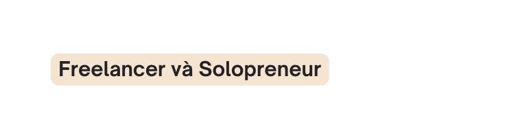 Freelancer và Solopreneur